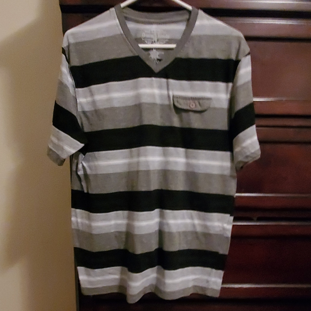 Grey and black T-shirt